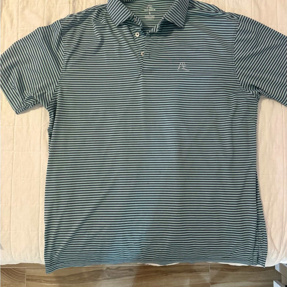 Men's Rhoback Striped Polo Shirt - Blue